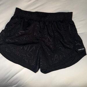 Calvin Klein Black Logo-Print Athletic Lounge Shorts